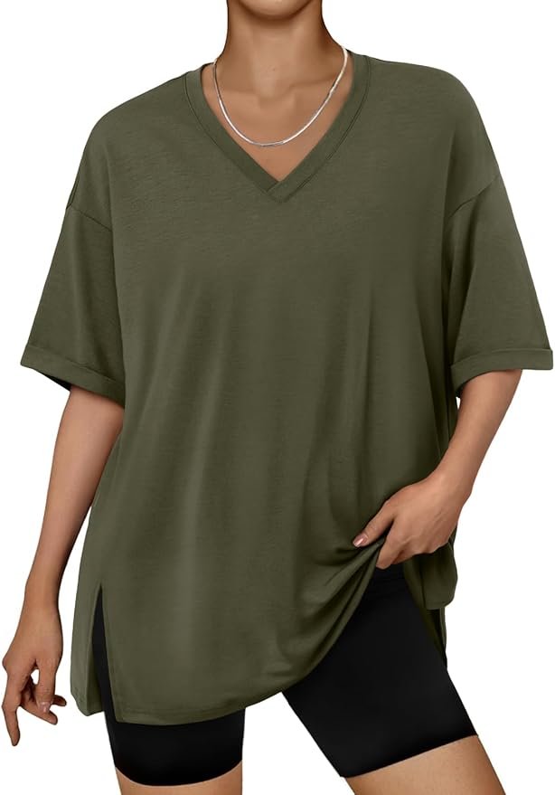 Relaxed V-Neck Athletic Tees in Soft Cotton Blend